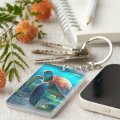 Rectangle Keychain with Your Custom Photo on Both キーホルダー (正面右)