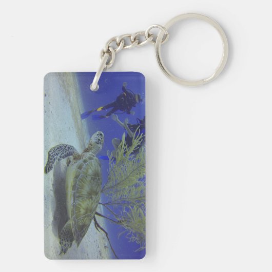 Rectangle Keychain with Your Custom Photo on Both キーホルダー (裏面)