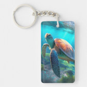 Rectangle Keychain with Your Custom Photo on Both キーホルダー (正面)