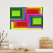Rectangle Rainbow ポスター (キッチン)