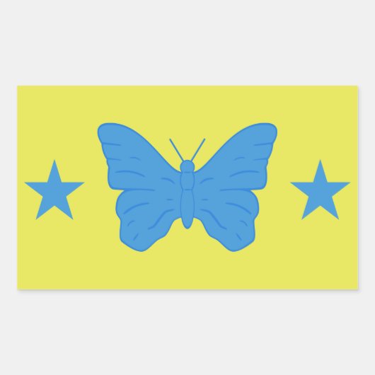 Rectangle sticker with Flag of Bady Bassit, Brazil 長方形シール (正面)