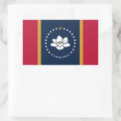 Rectangle sticker with Flag of Mississippi State 長方形シール (バッグ)