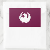 Rectangle sticker with Flag of Phoenix City, USA 長方形シール (バッグ)