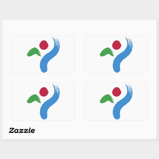 Rectangle sticker with Flag of Seoul 長方形シール (シート)