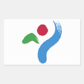 Rectangle sticker with Flag of Seoul 長方形シール (正面)