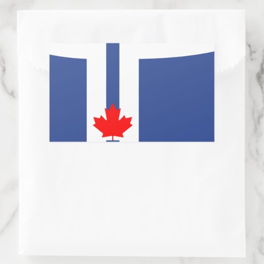 Rectangle sticker with Flag of Toronto 長方形シール (バッグ)