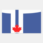 Rectangle sticker with Flag of Toronto 長方形シール (正面)