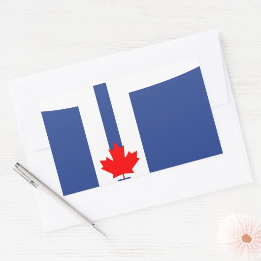Rectangle sticker with Flag of Toronto 長方形シール (封筒)