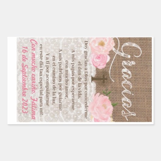 Rectangle Stickers 長方形シール (正面)