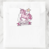 Rectangle Stickers Unicornと碑文, H 長方形シール (バッグ)