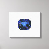 Rectangular Sapphire Blue Pattern キャンバスプリント (正面)