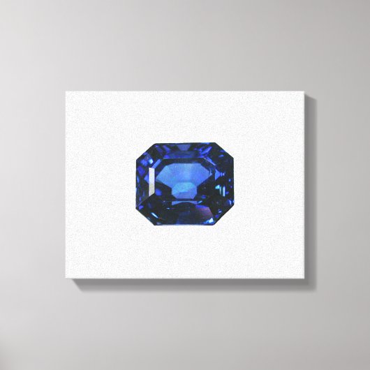 Rectangular Sapphire Blue Pattern キャンバスプリント (正面)