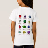 Rectangular Sapphire Blue Pattern Tシャツ (裏面)