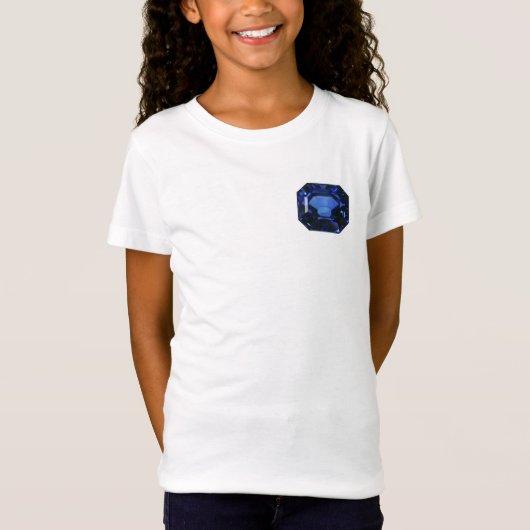 Rectangular Sapphire Blue Pattern Tシャツ (正面)