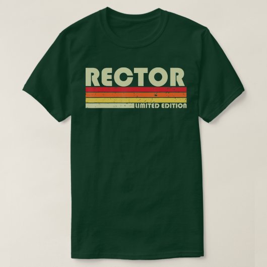 RECTORジョおもしろいブタイトル職業誕生日作業者 Tシャツ (デザイン正面)
