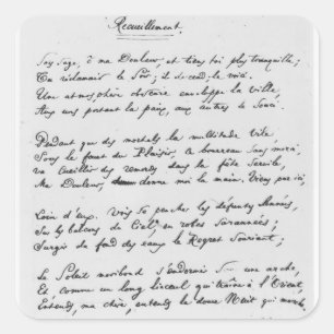 Recueillement',によって署名されるソネット1861年 スクエアシール