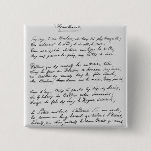 Recueillement',によって署名されるソネット1861年 缶バッジ