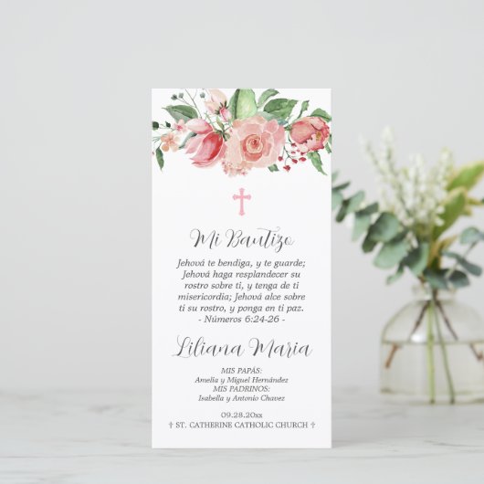 Recuerdo Bautizoバプテスマスペインのブックマークの好意 サンキューカード (スタンド正面)