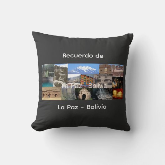 Recuerdo de La Paz Bolivia クッション (正面)