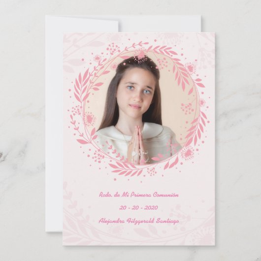 Recuerdo de Mi Primera Comunión Corona de flores シーズンカード (正面)