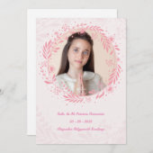 Recuerdo de Mi Primera Comunión Corona de flores シーズンカード (正面/裏面)