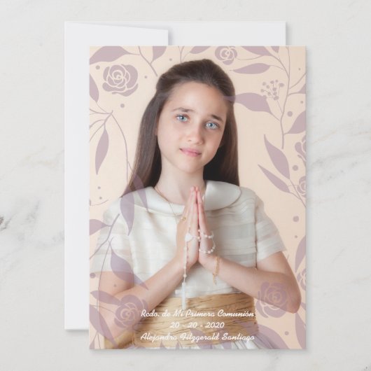 Recuerdo de Mi Primera Comunión Hojas Malvas シーズンカード (正面)