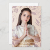 Recuerdo de Mi Primera Comunión Hojas Malvas シーズンカード (正面/裏面)