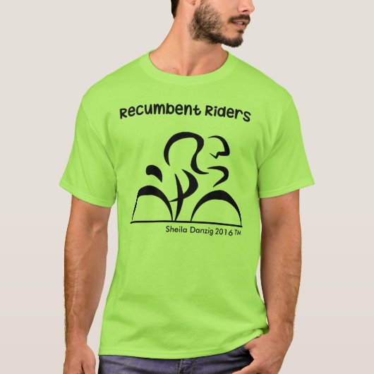 Recumbentライダーのバイク Tシャツ (正面)