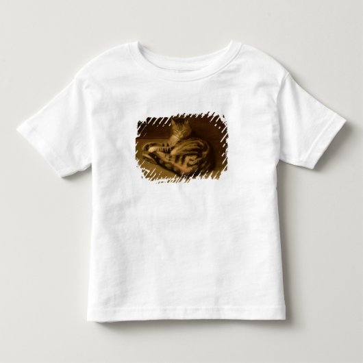 Recumbent猫1898年 トドラーTシャツ (正面)
