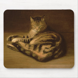 Recumbent猫1898年 マウスパッド