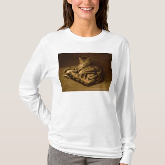 Recumbent猫1898年 Tシャツ (正面)