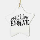 Recumbent自転車の進化のおもしろいのスポーツの芸術 セラミックオーナメント (左)