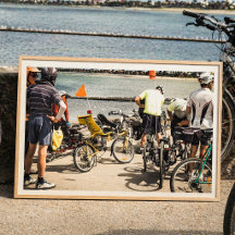 Recumbent Bicycles and Cyclists by Waterfront