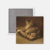 Recumbent Cat, 1898 マグネット (正面/裏面)