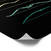 Recurve Bow狩りヴィンテージ射手ボウハンター ポスター (角)