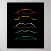 Recurve Bow狩りヴィンテージ射手ボウハンター ポスター (正面)