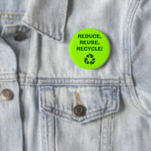 recycle%20sign_frameは、減らしましたり、再使用しましたり、リサイクルします! 缶バッジ (インサイチュ)