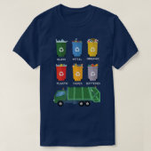 Recycle Bin Garbage Day Waste Management Garbage T Tシャツ (デザイン正面)