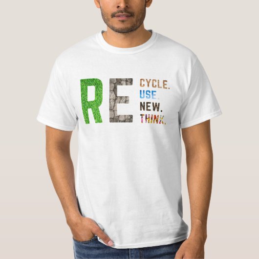 Recycle Reuse Renew Rethink Crisis Environmental A Tシャツ (正面)