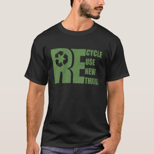 Recycle Reuse Renew Rethink Earth Day Environmenta Tシャツ (正面)