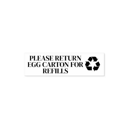  Recycle symbol Please return carton egg  セルフインキングスタンプ (デザイン)
