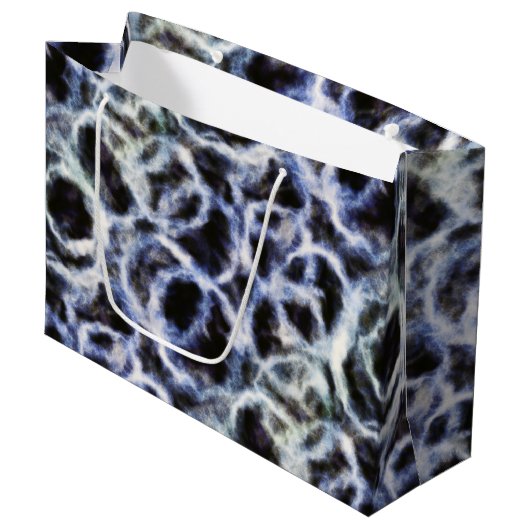 recycled indigo shibori : ラージペーパーバッグ (正面アングル)