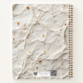 Recycled Paper Texture | Natural Fiber Design ノートブック (裏面)