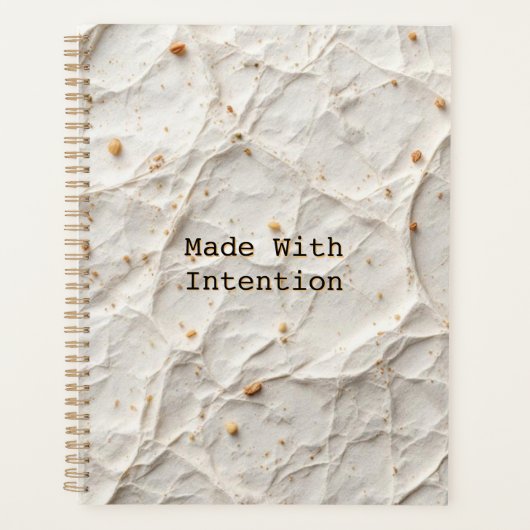 Recycled Paper Texture | Natural Fiber Design プランナー手帳 (正面)