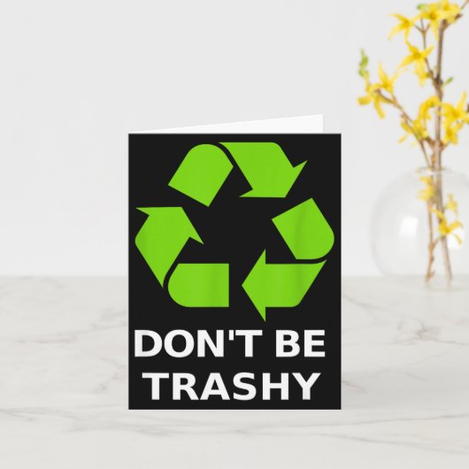 Recycling Don't Trashy Recycling Green Earth  カード (黄色い花)