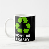 Recycling Don't Trashy Recycling Green Earth コーヒーマグカップ (左)