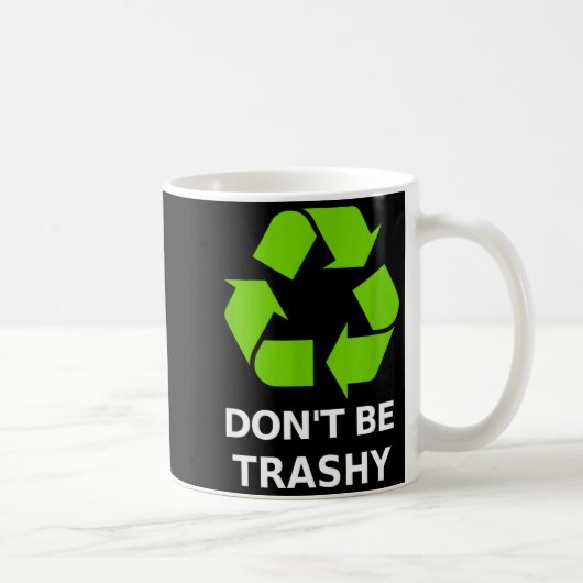 Recycling Don't Trashy Recycling Green Earth コーヒーマグカップ (右)