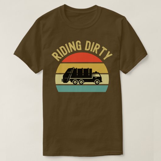 Recycling Garbage Truck Riding Dirty Sunset Toddle Tシャツ (デザイン正面)