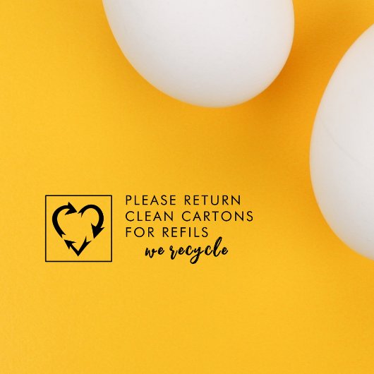 Recycling Heart Custom Text Egg Carton Refills Sel セルフインキングスタンプ