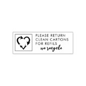 Recycling Heart Custom Text Egg Carton Refills Sel セルフインキングスタンプ (デザイン)